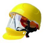 Kask z osłoną twarzy,szyi dla elek IRU SECRA-1 żół
