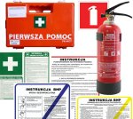 Zestaw mały dla firm Apteczka K-10, Gaśnica 2kg, Instrukcje BHP 
