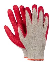 Wytrzymałe rękawice czerwone "Wampirki" z bawełną i lateksem: niezawodna ochrona