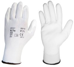 Rękawice robocze XC7e poliuretanowe białe ARD