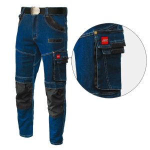 Spodnie robocze Jeans Stretch niebieskie - wygodne i nowoczesne