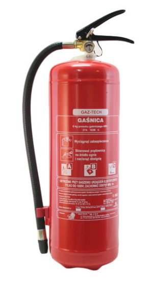 Gaśnica proszkowa 6 kg ABC GAZ-TECH