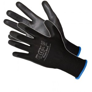 Rękawiczki robocze RNYPU czarne poliuretan