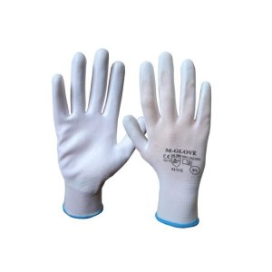 Rękawiczki robocze PU1001 białe poliuretan