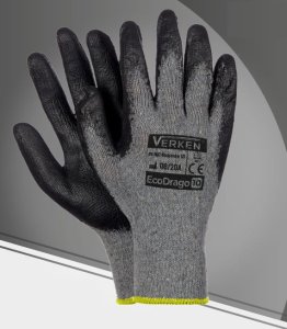 Bawełniane rękawice robocze z lateksem EcoDrago