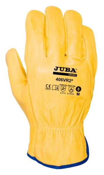 Rękawice robocze 406VR2 skóra licowa żółta JUBA10-2886