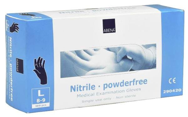 Rękawice nitrylowe ABENA niebieskie L-3043