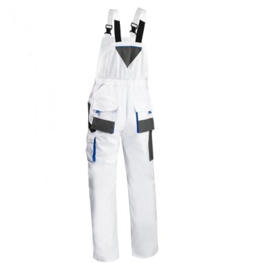 Spodnie robocze ogrodniczki CLASSIC białe - zdjęcie 2