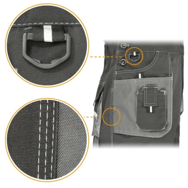 Spodnie robocze ogrodniczki EUROCLASSIC - zdjęcie 2