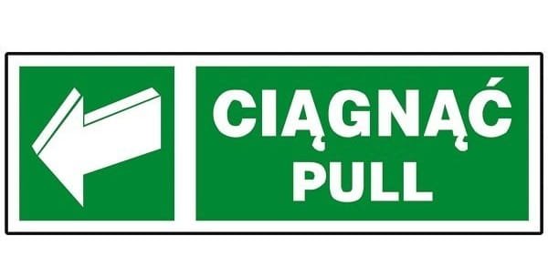 Znak CIĄGNĄĆ Z-34E-FS