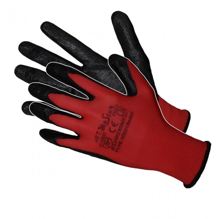 Rękawice robocze REDNIT nitryl r.10-9280