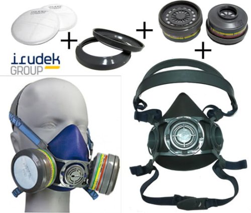 Półmaska Irudek,pochłaniacz ABEK,filtry,pokrywy - zdjęcie 2