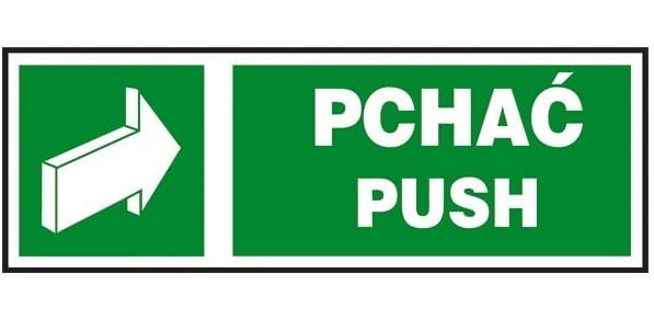 Znak PCHAĆ Z-35E-FS - zdjęcie 2