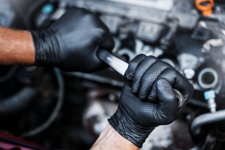 Rękawice nitrylowe GOGRIP czarne techniczne L-9766