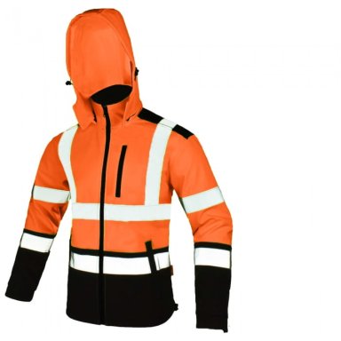 Kurtka Softshell SOFTREF pomarańczowa ostrzeg.