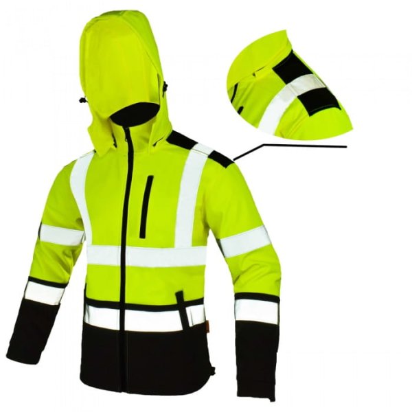 Kurtka Softshell SOFTREF żólta ostrzegawcza