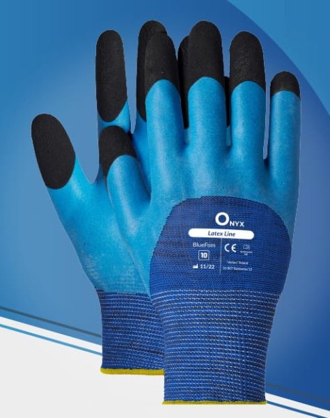 Rękawice robocze powlekane lateksem BLUEFOM - zdjęcie 2