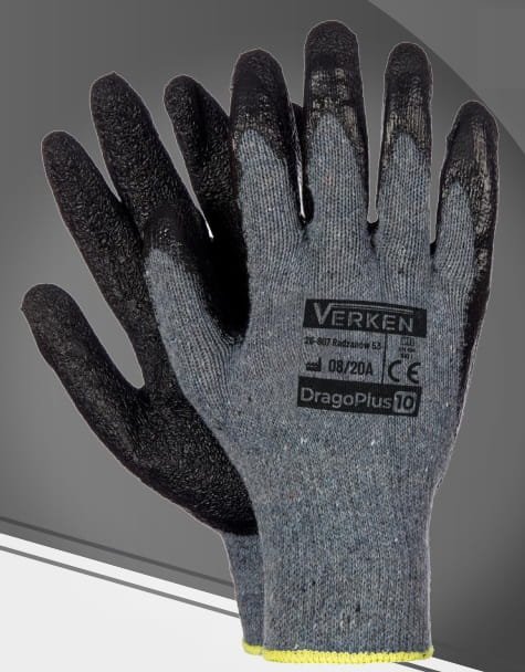 Rękawice robocze powlekane lateksem DRAGOPLUS 10-10262