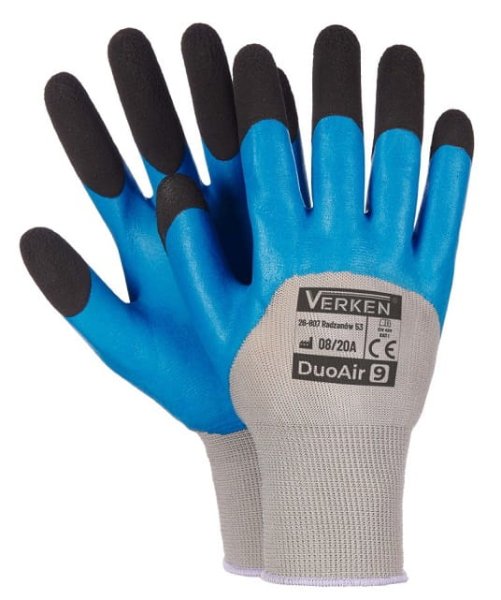 Rękawice robocze powlekane lateksem DUOAIR