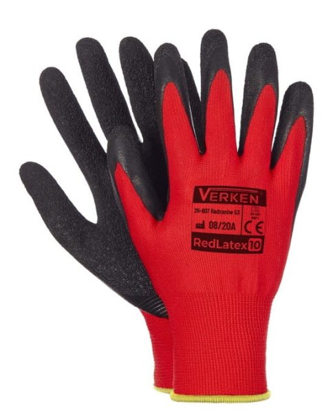 Rękawice robocze powlekane lateksem REDLATEX