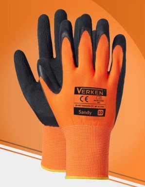 Rękawice robocze spieniony lateks SANDY - zdjęcie 2