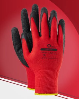 Elastyczne rękawice robocze Onyxlatered z poliestru, powlekane lateksem