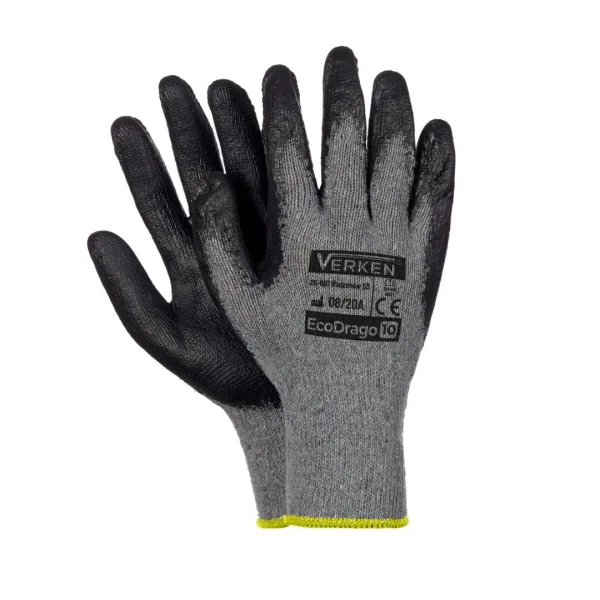Bawełniane rękawice robocze z lateksem EcoDrago - zdjęcie 2