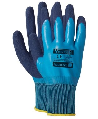 Rękawice ochronne z powleczeniem lateksowym AQUAFOM - odporność na substancje chemiczne - zdjęcie 2