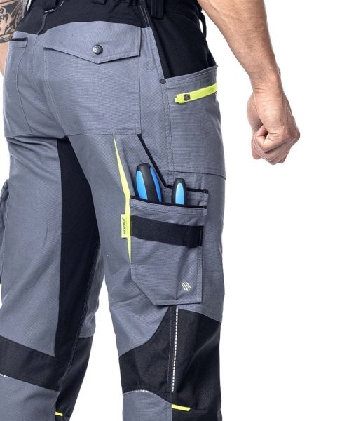 Spodnie robocze 4x Stretch szare - komfortowe i bardzo wytrzymałe - zdjęcie 6