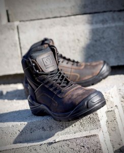 Trzewiki robocze LEADER S3 z naturalną skórą bydlęcą NUBUCK