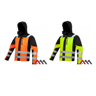 Kurtka Softshell CLASSIC-VIS z kapturem