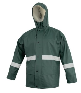 Komfortowa i funkcjonalna - Kurtka przeciwdeszczowa zielona BORNHOLM-REF