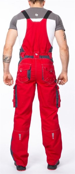 Spodnie robocze ogrodniczki VISION ARDON czerwone - zdjęcie 8