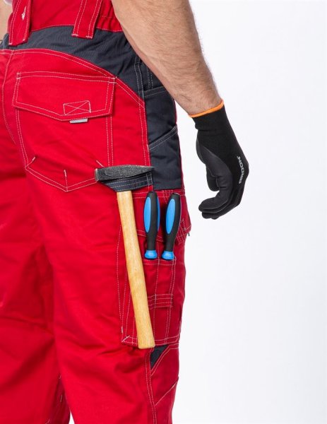 Spodnie robocze ogrodniczki VISION ARDON czerwone - zdjęcie 10