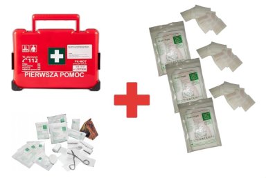 Apteczka BD 2 + ustnik, oraz z dodatkowym zestawem 42 plastrów