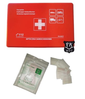 Apteczka AS MINI S6 z wyposażeniem + 14 Plastrów - kompaktowy zestaw pierwszej pomocy.