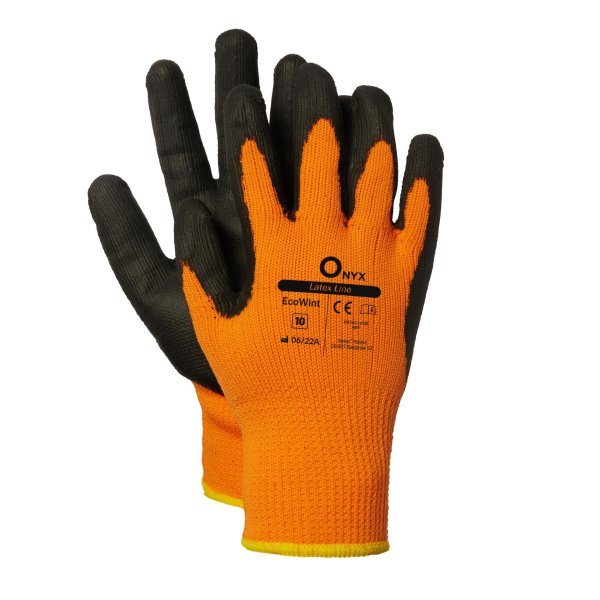 EcoWint – Ocieplane, gładkie rękawice robocze odporne na rozdarcia i chłód r.10