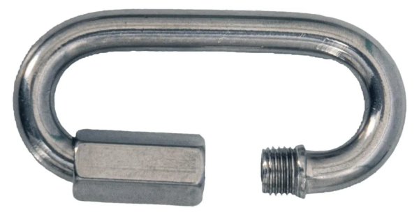 IRUDEK Karabińczyk, Zatrzaśnik Owalny Link Inox 10mm ze Stali