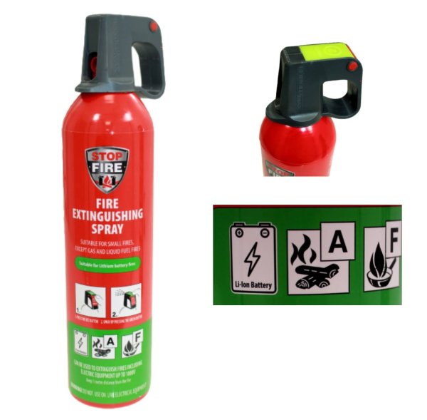 Spray Gaśniczy 750 ml – Do Baterii Litowo-Jonowych i Urządzeń Mobilnych