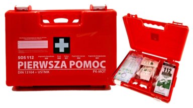 Apteczka K-13 DIN 13164 z wyposażeniem – do warsztatu, biura, magazynu, szkoły