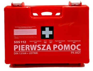 Apteczka K-13 DIN 13164 z wyposażeniem – do warsztatu, biura, magazynu, szkoły - zdjęcie 2