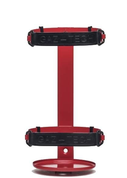 Wieszak metalowy na gaśnicę GP 6 – stabilna podstawa talerzowa, dwie opaski zabezpieczające