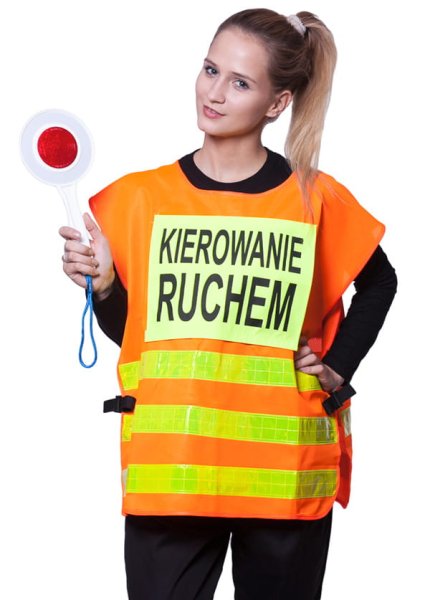 Kamizelka odblaskowa z napisem „Kierowanie Ruchem” – uniwersalna, regulowana - zdjęcie 3