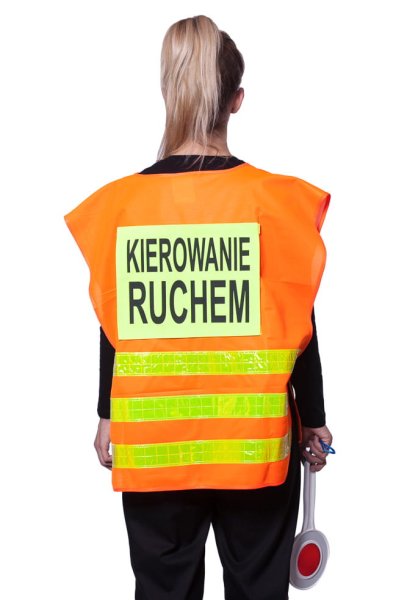 Kamizelka odblaskowa z napisem „Kierowanie Ruchem” – uniwersalna, regulowana - zdjęcie 7