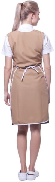 Fartuch damski Ola – przemysł spożywczy i gastronomiczny - beżowy - zdjęcie 3