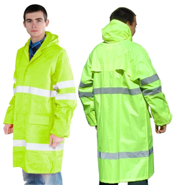 Kurtka Robocza Odblaskowa SATURN – Poliester PCV, Kaptur w Kołnierzu - zdjęcie 12