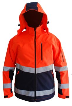 Kurtka ostrzegawcza Softshell Snow Hawk - wodoodporna, ocieplana, z kapturem - zdjęcie 2