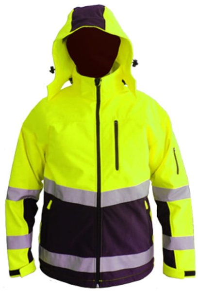 Kurtka ostrzegawcza Softshell Snow Hawk - wodoodporna, ocieplana, z kapturem - zdjęcie 3
