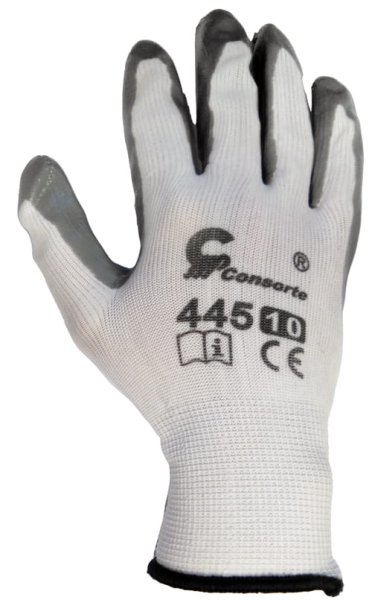 Rękawice robocze CONS 445 nitrylowa szara - zdjęcie 8