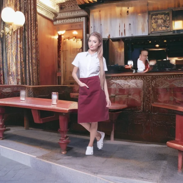 Elegancka Zapaska Kelnerska Średniej Długości - zdjęcie 4